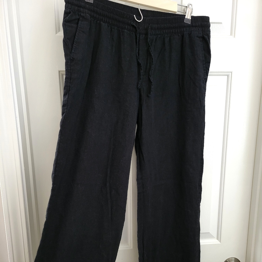 Old Navy Black Linen Pants